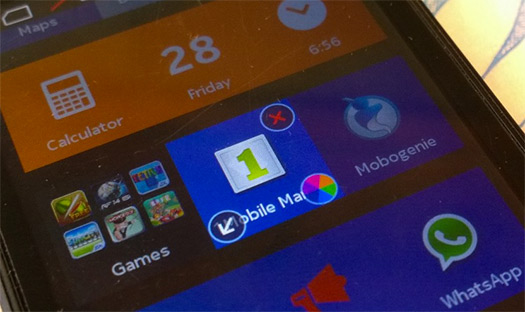 Nokia X cambio de color de fondo en Tiles de apps