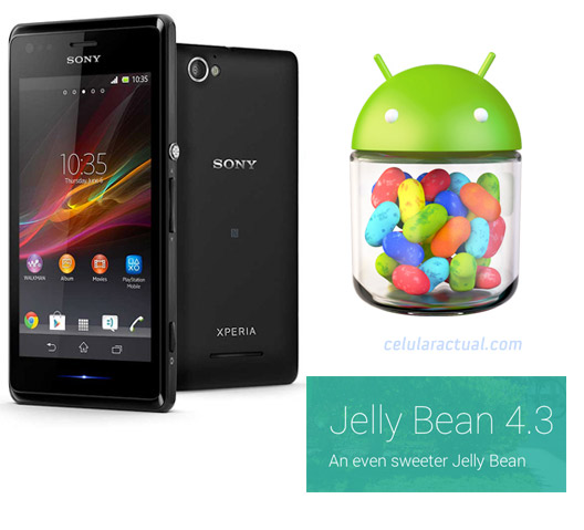 Sony Xperia M Android 4.3 Jelly Bean logo