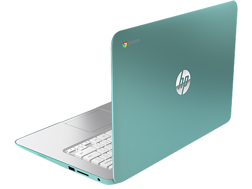 HP Chromebook 14 en México parte trasera de lado