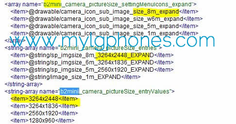 El LG G3 mini documento filtrado cámara 8MP