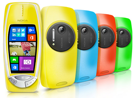 Nokia 3310 con Windows Phone y cámara de 41 MP PureView  colores