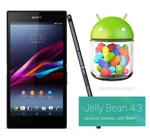Sony Xperia Z Ultra con  Android 4.3 Jelly Bean en Telcel México