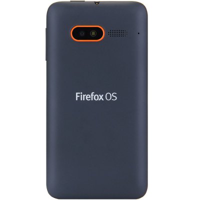 The Flame Firefox OS Phone cámara trasera Logo