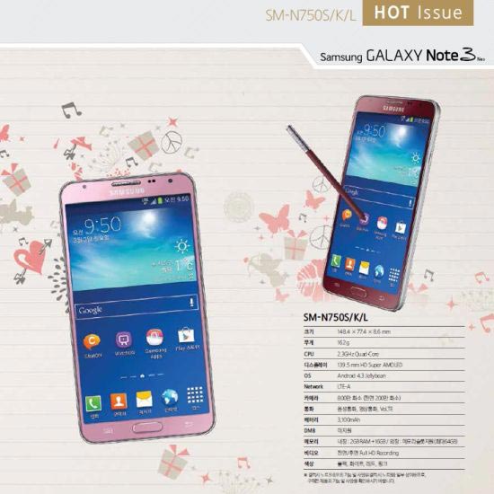 Samsung Galaxy Note 3 Neo en colores Rosa y Rojo