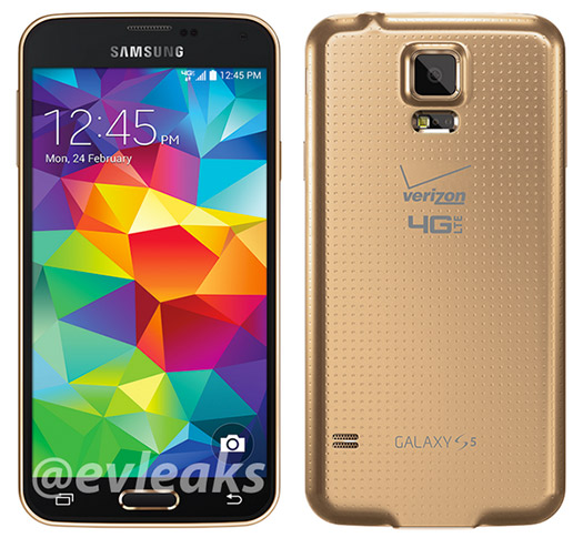 Samsung Galaxy S5 Gold official press imagen