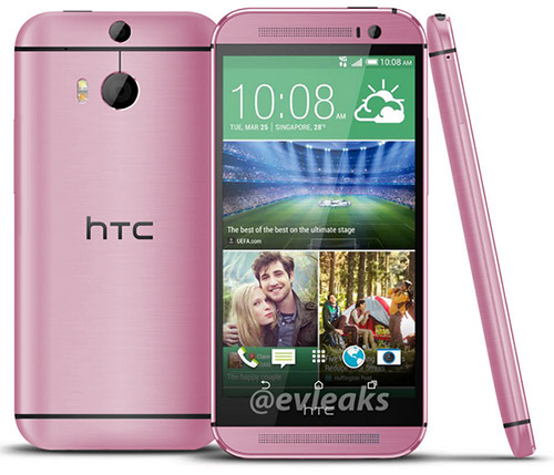 HTC One M8 en color rosa (Pink)