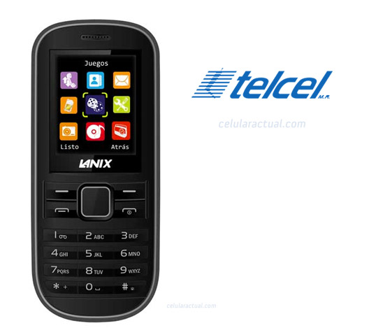 Lanix W32 en México con Telcel logotipos