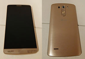 LG G3 en color Oro pantalla y cámara trasera