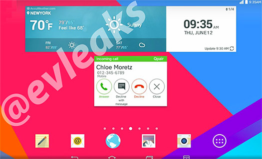 LG G3 oficial pantalla Home Lnadscape nueva interfaz