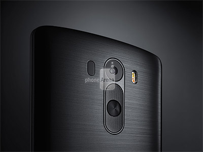 LG G3 render oficial para prensa color negro detalle cámara Flash LED Dual