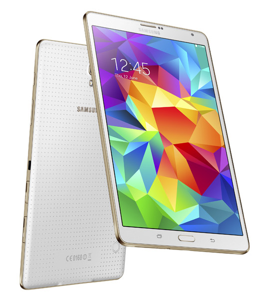 Samsung  Galaxy Tab S 8.4 blanco pantalla y cámara