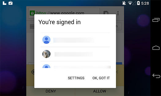 Android L pantalla filtrada Ingreso