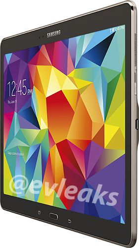 Samsung Galaxy Tab S 10.5 Super AMOLED Quad HD de lado horizontal