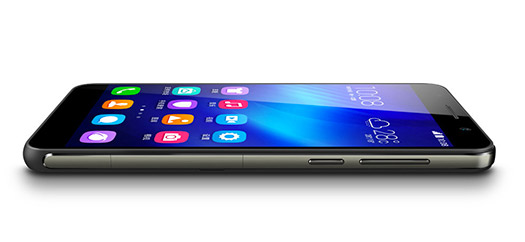 Huawei Honor 6 color negro pantalla recostado