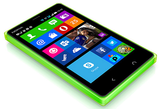 Nokia X2 oficial, color verde pantalla