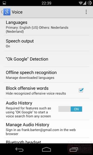 Google search voice