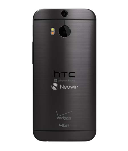HTC One M8 Windows Phone trasera