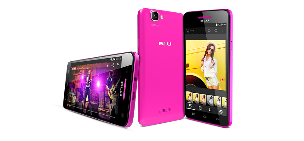 Blu Studio 5.0  C HD pantalla y cámara color rosa
