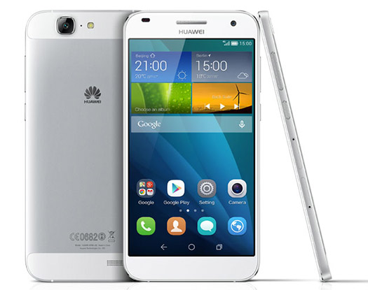 Huawei  Ascend G7  color blanco de frente
