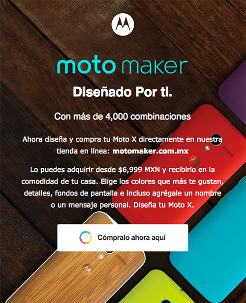 El Moto X desbloqueado en México desde Moto Maker