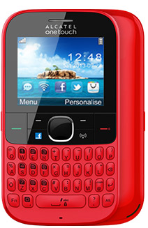 Alcatel One Touch 3075 Tribe en México con Telcel color rojo