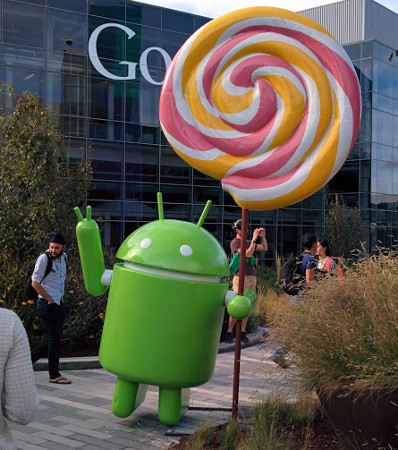Estatua Android Lollipop en oficinas de Google
