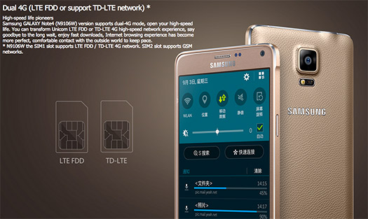 Samsung Galaxy Note 4 duos doble ranura SIM
