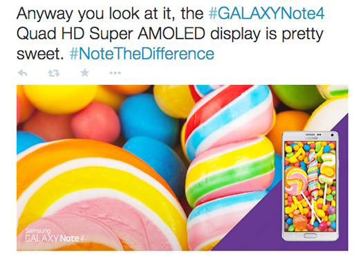 Samsug Galaxy Note 4 con Android 5.0 Lollipop Twitter oficial