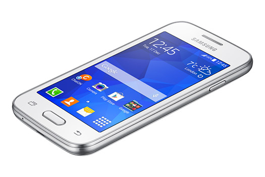 Samsung Galaxy Ace 4 Lite Duos  SM-G313ML color blanco pantalla recostado