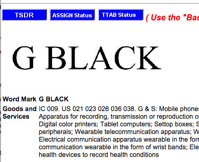 LG G Black Patente