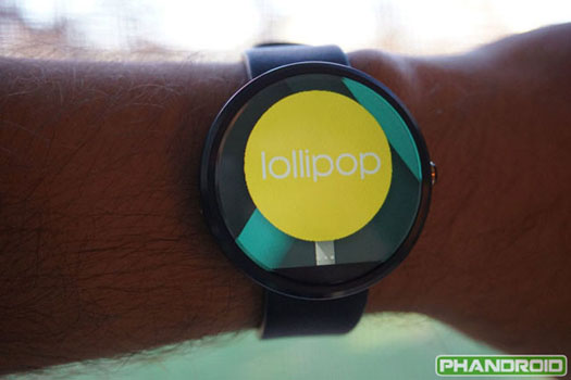 Android Wear Lollipop en smartwatch