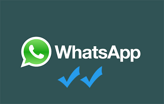 WhatsApp logo blue double check