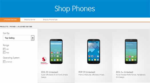 Alcatel Shop Phones