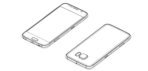 Esquema del Galaxy S6 de Samsung pantalla y cámara trasera