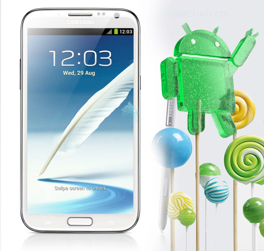 Galaxy Note II con Android Lollipop