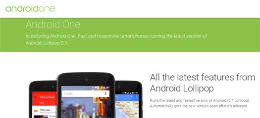 Android 5.1 Lollipop en página de Android One