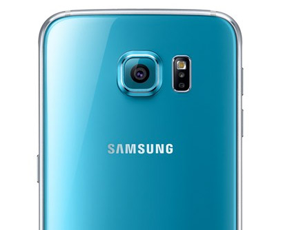 Samsung Galaxy S6 color azul detalle cámara