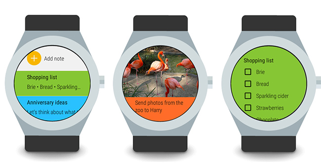 Google Keep en Android Wear