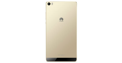 Huawei P8 Max vista trasera, dorado