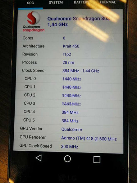 LG G4 con procesador Snapdragon 808