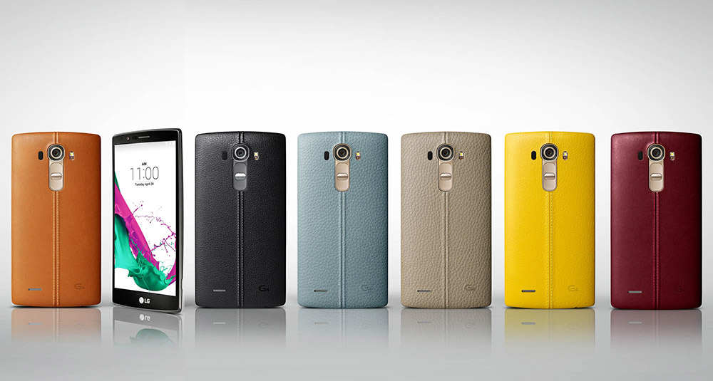LG G4 cubierta trasera de piel en diversos colores