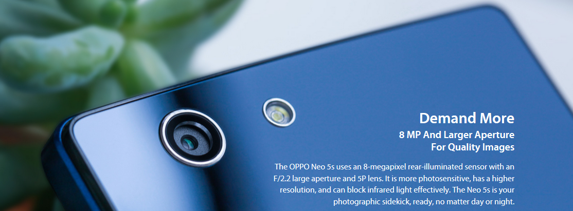 Oppo Neo 5S detalle de cámara