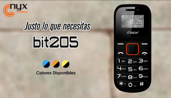 Nyx Mobile Bit 205 colores