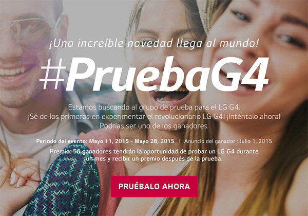 LG G4 Grupo de prueba en México