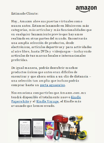 Amazon llega a México