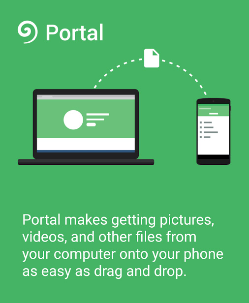 Portal app para Android, transferencia de archivos por WiFi 