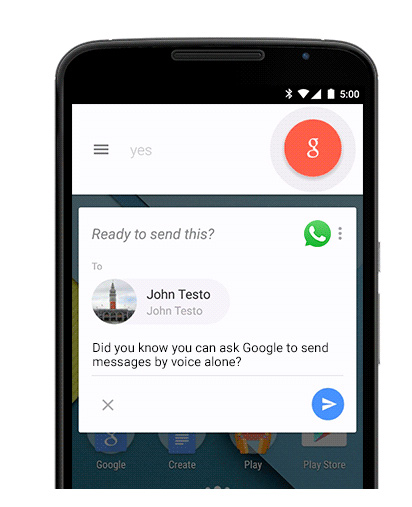 Google Now mensajes whatsapp