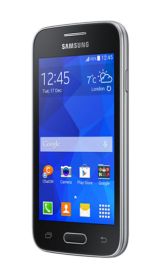 Samsung Galaxy Ace 4 Neo con Telcel color negro pantalla de lado