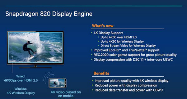 Snapdragon 820 con video 4K