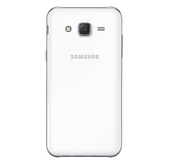 Samsung Galaxy J5 en México color blanco posterior cámara trasera